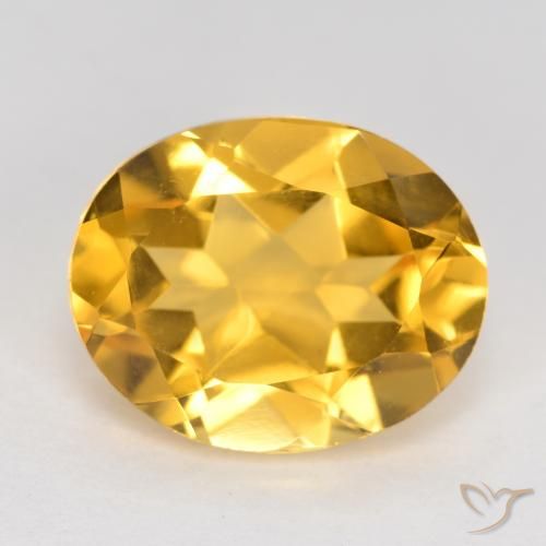 Citrine Doré moyen naturelle ovale, 3.49 ct, VVS-VS