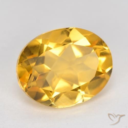 Citrine Doré moyen naturelle ovale, 3.49 ct, VVS-VS