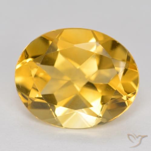 3.14ct Naturel Orange doré profond Citrine, ovale, VVS-VS