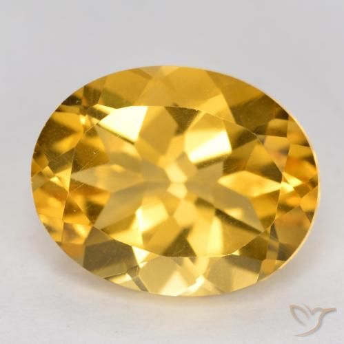 3.50ct Naturel Orange doré profond Citrine, ovale, VVS-VS
