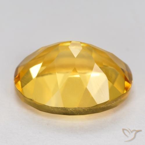 Citrine Orange doré profond naturelle ovale, 3.50 ct, VVS-VS