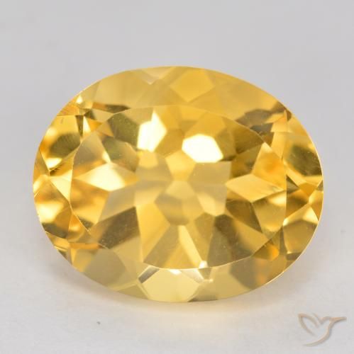 3.92ct Naturel Or moyen Citrine, ovale, VVS-VS