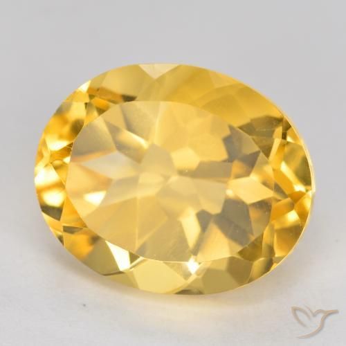 Citrine Or moyen naturelle ovale, 3.92 ct, VVS-VS