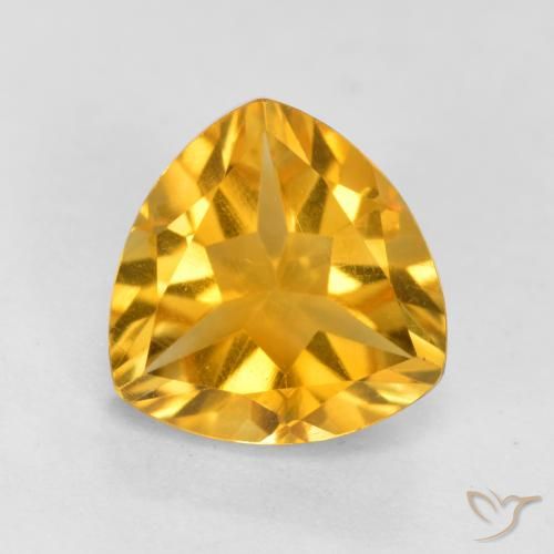 1.16ct Naturel Orange Doré Citrine, Trillion, VS