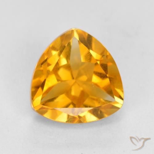 1.16ct Naturel Orange moyen Citrine, Trillion, VS