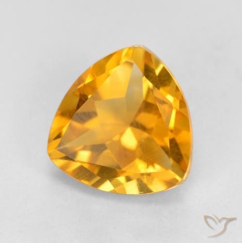 Citrine Orange moyen naturelle Trillion, 1.16 ct, VS