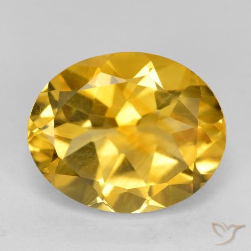 Citrine Orange Doré naturelle ovale, 3.46 ct, VVS-VS