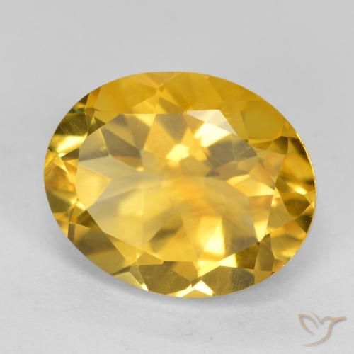 Citrine Orange Doré naturelle ovale, 3.46 ct, VVS-VS