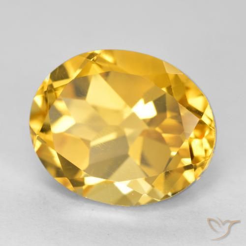 4.15ct Naturel Or moyen Citrine, ovale, VVS