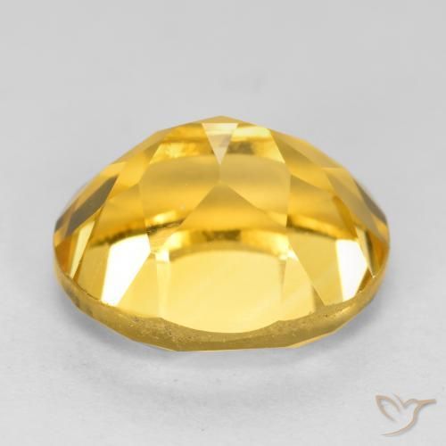 Citrine Or moyen naturelle ovale, 4.15 ct, VVS