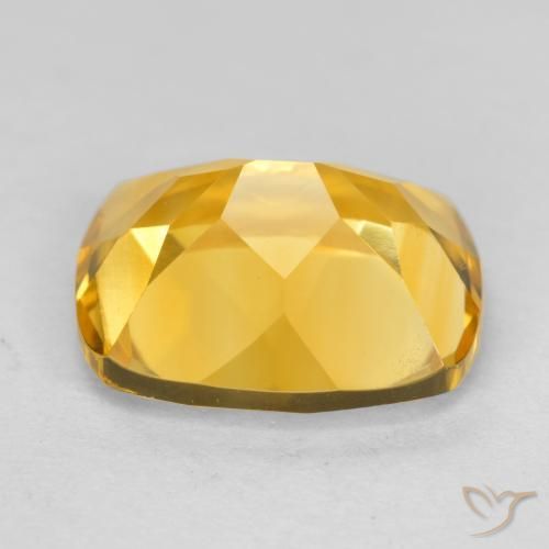 Citrine Orange Doré naturelle Coussin, 3.66 ct, VVS-VS