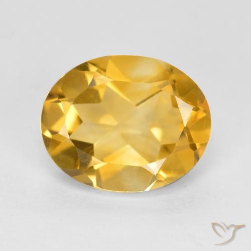 Citrine Or moyen naturelle ovale, 2.94 ct, VVS