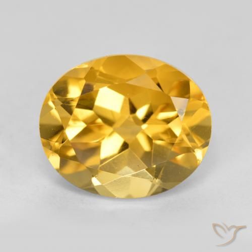 Citrine Orange Doré naturelle ovale, 3.93 ct, VVS