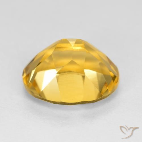 Citrine Orange Doré naturelle ovale, 3.93 ct, VVS
