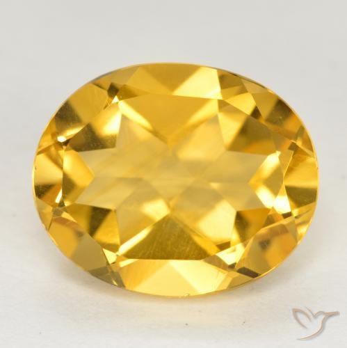Citrine Doré vif naturelle ovale, 3.48 ct, VVS-VS