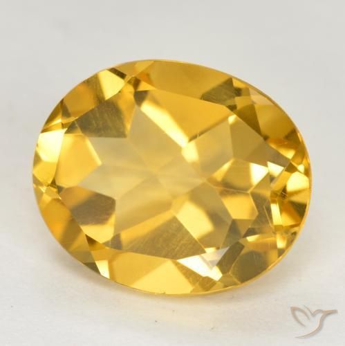 Citrine Doré vif naturelle ovale, 3.48 ct, VVS-VS