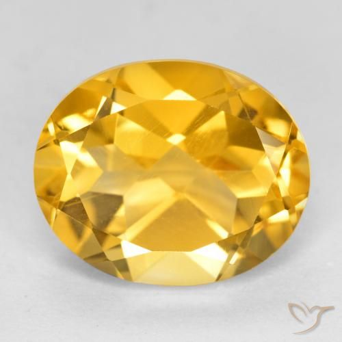 3.50ct Naturel Doré vif Citrine, ovale, VVS-VS