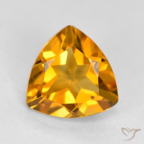 Citrine Or orange foncé naturelle Trillion, 1.16 ct, VVS-VS