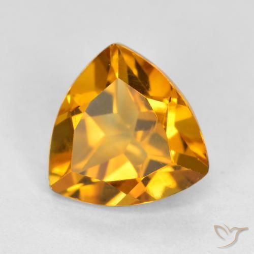 Citrine Or orange foncé naturelle Trillion, 1.16 ct, VVS-VS