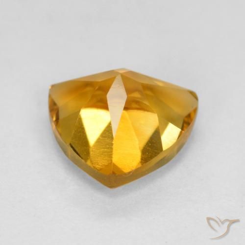 Citrine Doré-orange foncé naturelle Trillion, 1.11 ct, VVS-VS