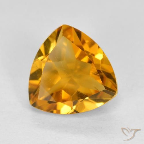 Citrine Orange-or naturelle Trillion, 1.16 ct, VVS-VS
