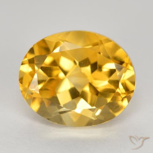 4.11ct Naturel Orange Doré Citrine, ovale, VVS-VS