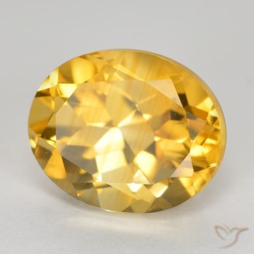 Citrine Orange Doré naturelle ovale, 4.11 ct, VVS-VS