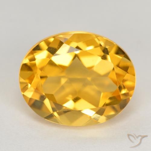 Citrine Orange Doré naturelle ovale, 3.92 ct, VVS-VS