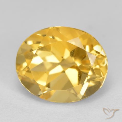 Citrine Doré moyen naturelle ovale, 3.80 ct, VVS-VS