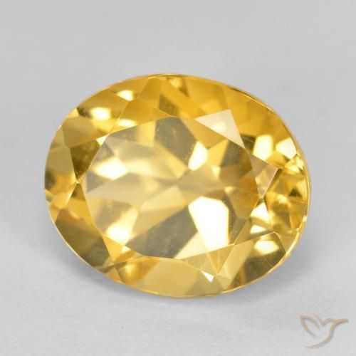 Citrine Doré moyen naturelle ovale, 3.80 ct, VVS-VS