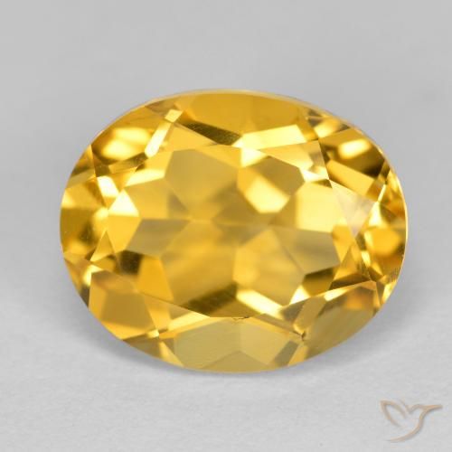 Citrine Orange Doré naturelle ovale, 3.37 ct, VVS-VS
