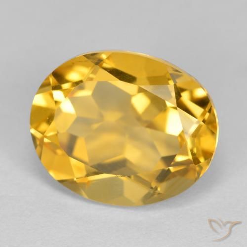 Citrine Orange Doré naturelle ovale, 3.37 ct, VVS-VS