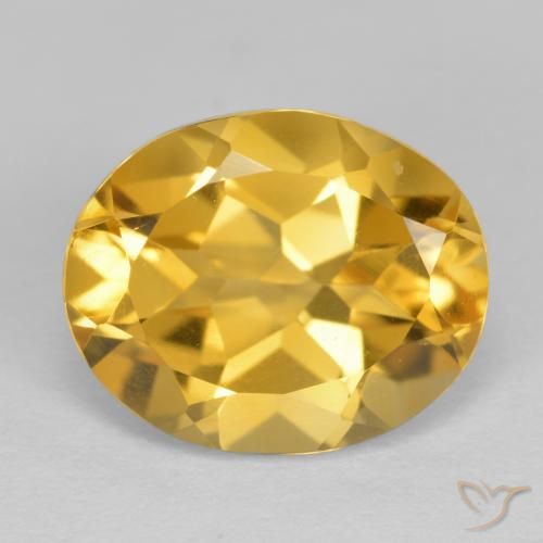 Citrine Doré moyen naturelle ovale, 3.39 ct, VVS-VS