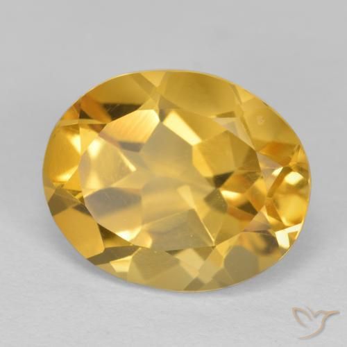 Citrine Doré moyen naturelle ovale, 3.39 ct, VVS-VS