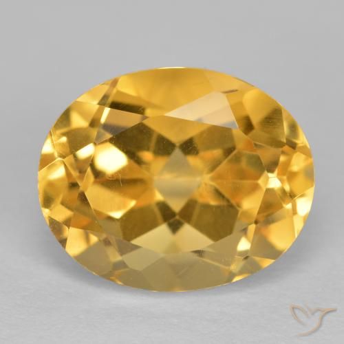 4.06ct Naturel Orange doré profond Citrine, ovale, VVS-VS
