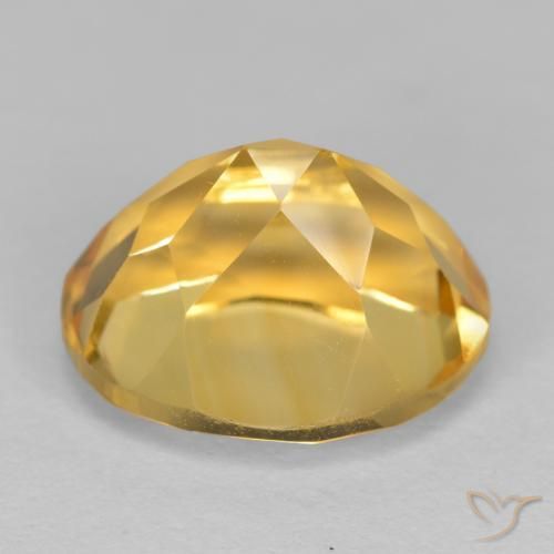 Citrine Orange doré profond naturelle ovale, 4.06 ct, VVS-VS
