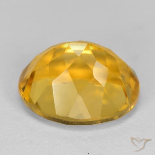 Citrine Doré foncé naturelle ovale, 3.95 ct, VVS