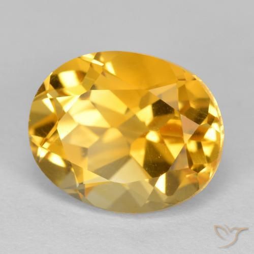 Citrine Doré foncé naturelle ovale, 4.03 ct, VVS