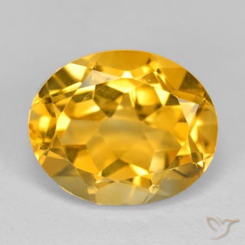 Citrine Doré foncé naturelle ovale, 3.53 ct, VVS-VS