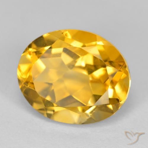 Citrine Doré foncé naturelle ovale, 3.53 ct, VVS-VS