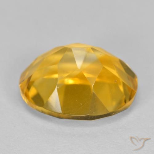 Citrine Doré foncé naturelle ovale, 3.53 ct, VVS-VS