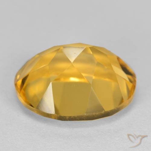 Citrine Doré moyen-foncé naturelle ovale, 3.91 ct, VVS-VS