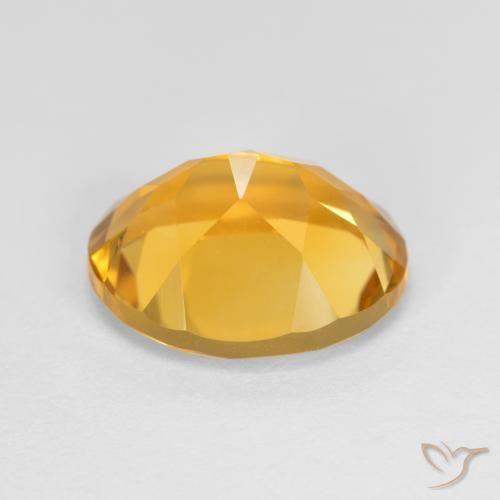 Citrine Orange doré profond naturelle ovale, 3.20 ct, VVS-VS