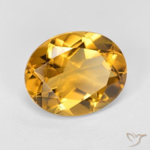 Citrine Doré naturelle ovale, 3.17 ct, VVS