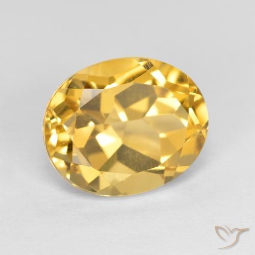 Citrine Orange Doré naturelle ovale, 3.77 ct, VVS-VS