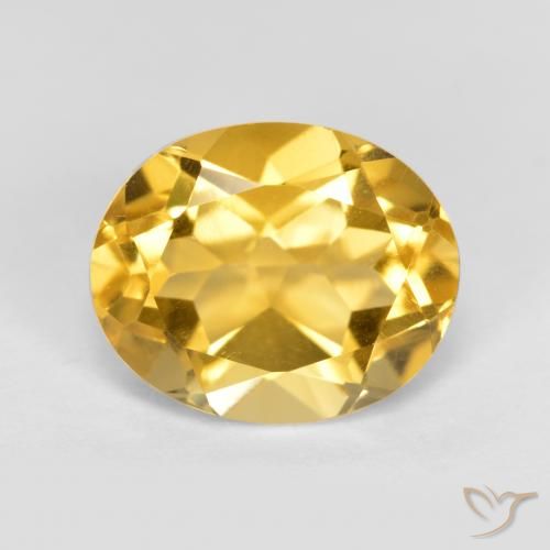 Citrine Doré moyen naturelle ovale, 3.65 ct, VVS-VS