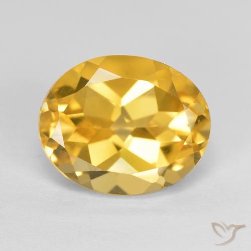 3.76ct Naturel Doré moyen Citrine, ovale, VVS
