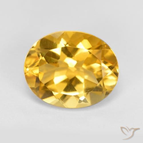 Citrine Orange Doré naturelle ovale, 3.51 ct, VVS-VS