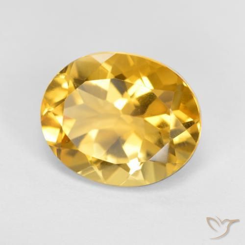 Citrine Orange Doré naturelle ovale, 3.51 ct, VVS-VS
