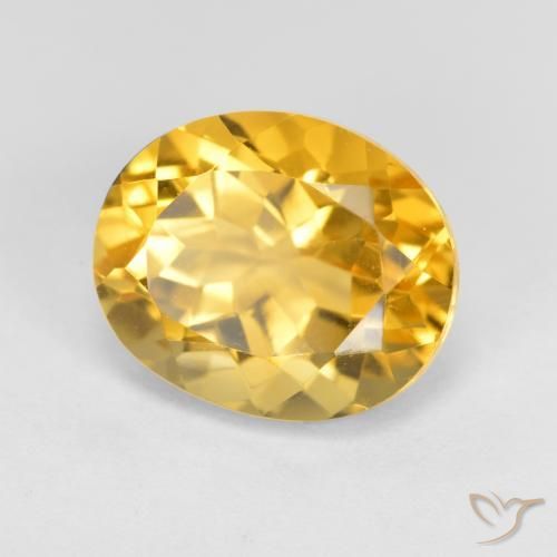 Citrine Orange Doré naturelle ovale, 3.97 ct, VVS